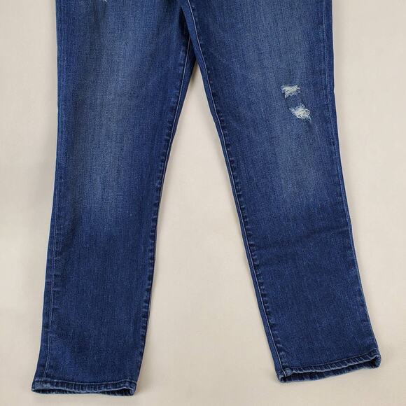 J Brand Ruby High Rise Cropped Jeans 29 Mystic Blue Distressed Gorpcore Casual - Picture 5 of 12